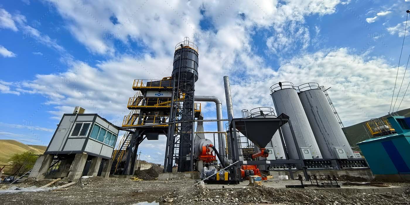 100tph asphalt batch mix plant for road construction in kyrgzstan