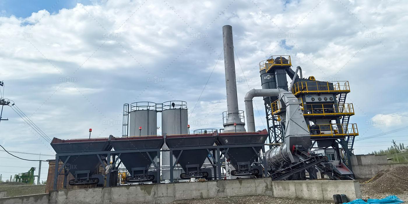 100tph stationary asphalt plant for producing high quality asphalt aggregates in kyrgzstan